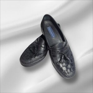 Giorgio Brutini Mens Boston Loafer Shoes Black Leather Size 10